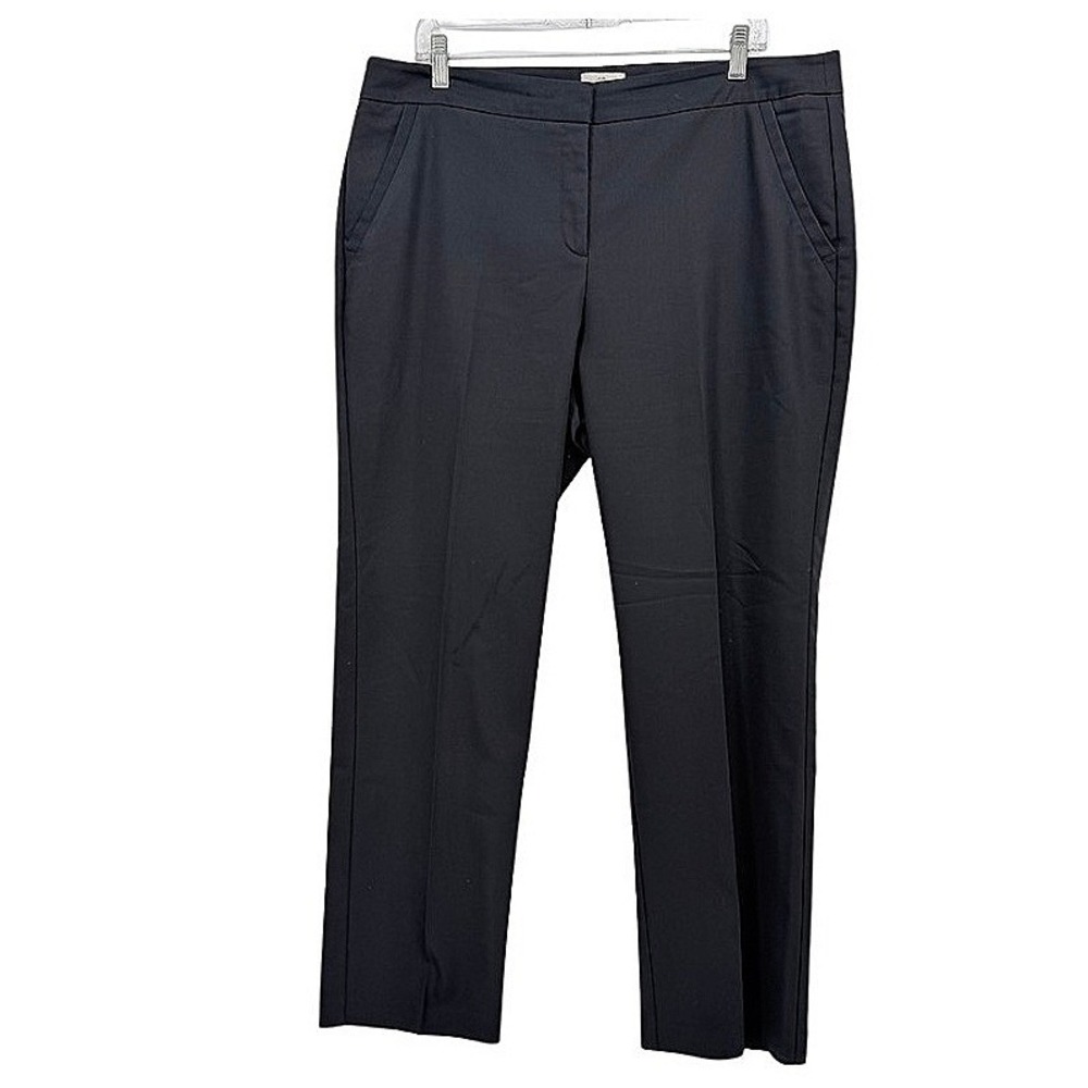 Chicos‎ So Slimming Basic Black Solid Dress Pant Trousers Straight Leg 2.5/LG SH